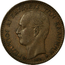 Münze, Griechenland, George I, Lepton, 1878, Bordeaux, SS+, Kupfer, KM:52