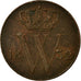 Coin, Netherlands, William I, 1/2 Cent, 1832, Utrecht, EF(40-45), Copper, KM:51
