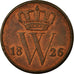 Coin, Netherlands, William I, Cent, 1826, Brussels, AU(50-53), Copper, KM:47