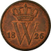 Monnaie, Pays-Bas, William I, Cent, 1826, Bruxelles, TTB+, Cuivre, KM:47