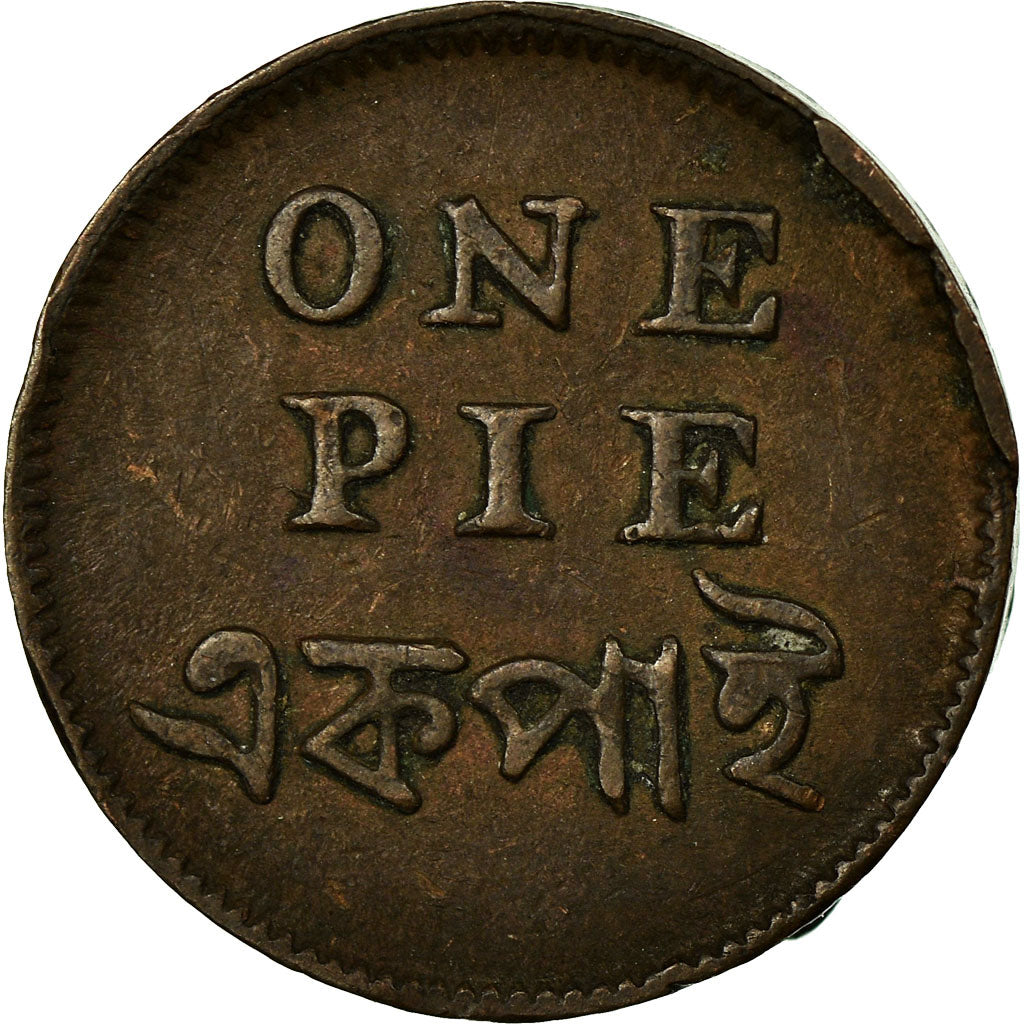 Coin, INDIA-BRITISH, BENGAL PRESIDENCY, Pie, 1831, Calcutta, EF(40-45), Copper