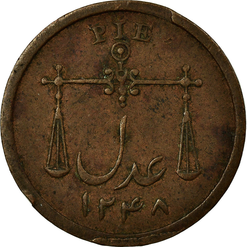 Coin, INDIA-BRITISH, BOMBAY PRESIDENCY, Pie, 1833, Calcutta, VF(30-35), Copper