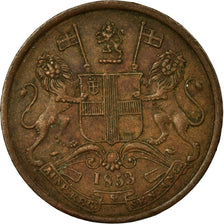 Münze, INDIA-BRITISH, 1/2 Pice, 1853, Calcutta, SS+, Kupfer, KM:464