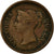 Monnaie, Straits Settlements, Victoria, 1/4 Cent, 1845, TB, Cuivre, KM:1