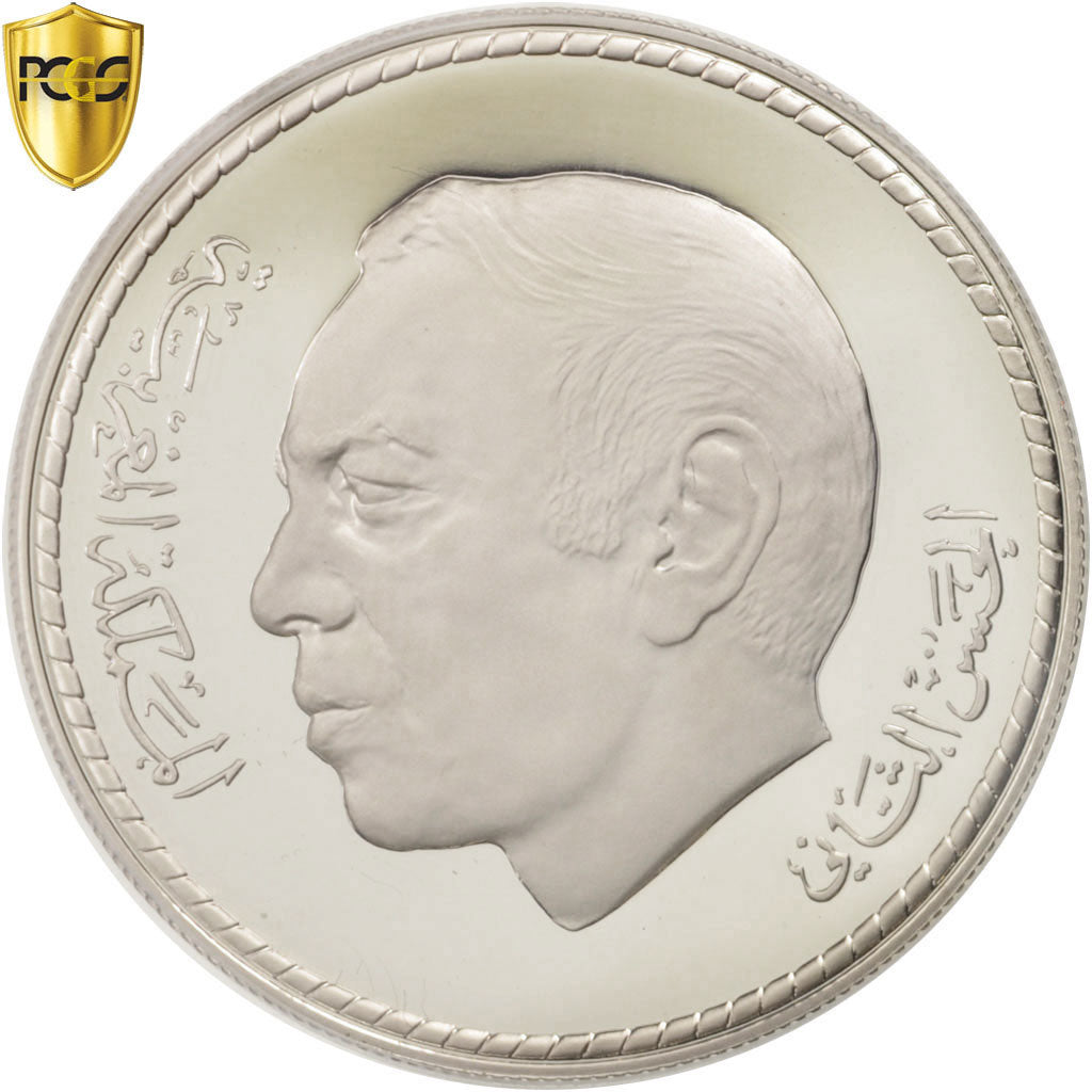Coin, Morocco, al-Hassan II, 50 Dirhams, 1976, PCGS, PR68DCAM, MS(65-70)