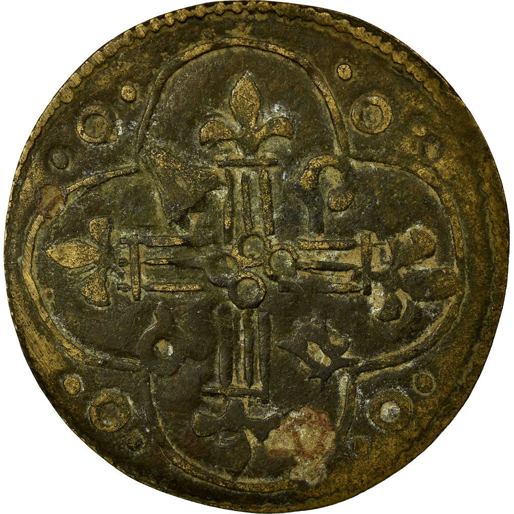 France, Token, Jeton de Compte, XVth Century, VF(30-35), Bronze