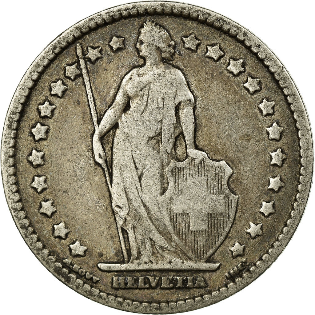 Coin, Switzerland, Franc, 1887, Bern, VF(20-25), Silver, KM:24