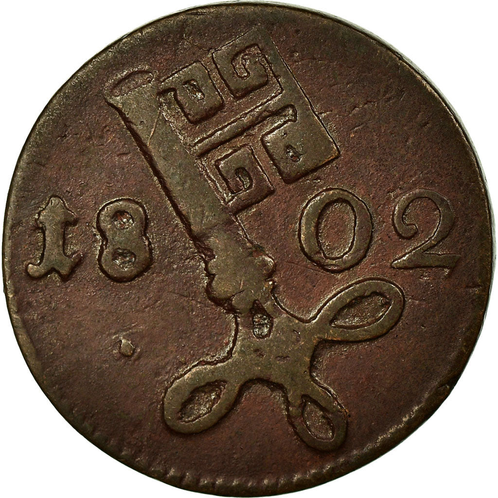 Münze, Deutsch Staaten, BREMEN, 2-1/2 Schwaren, 1802, SS, Kupfer, KM:220