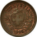 Coin, Switzerland, Rappen, 1909, Bern, AU(55-58), Bronze, KM:3.2