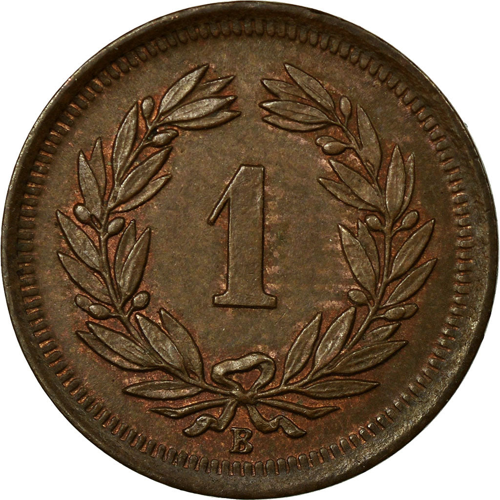 Coin, Switzerland, Rappen, 1909, Bern, AU(55-58), Bronze, KM:3.2