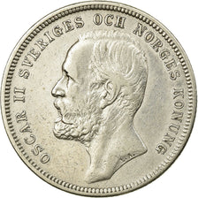 Coin, Sweden, Oscar II, Krona, 1898, EF(40-45), Silver, KM:760