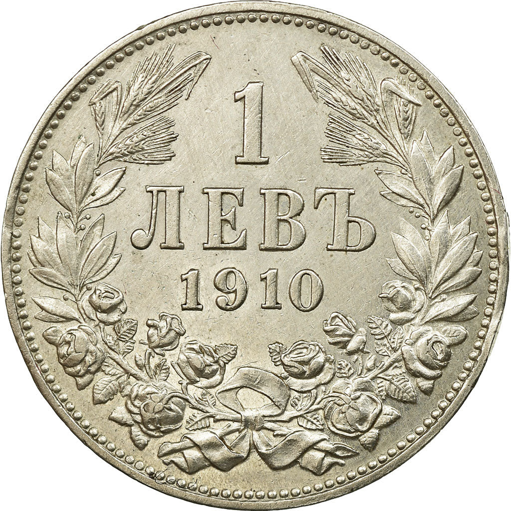 Coin, Bulgaria, Ferdinand I, Lev, 1910, AU(55-58), Silver, KM:28