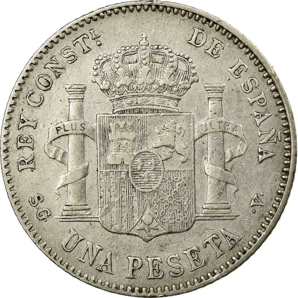 Moneda, España, Alfonso XIII, Peseta, 1899, Madrid, MBC, Plata, KM:706