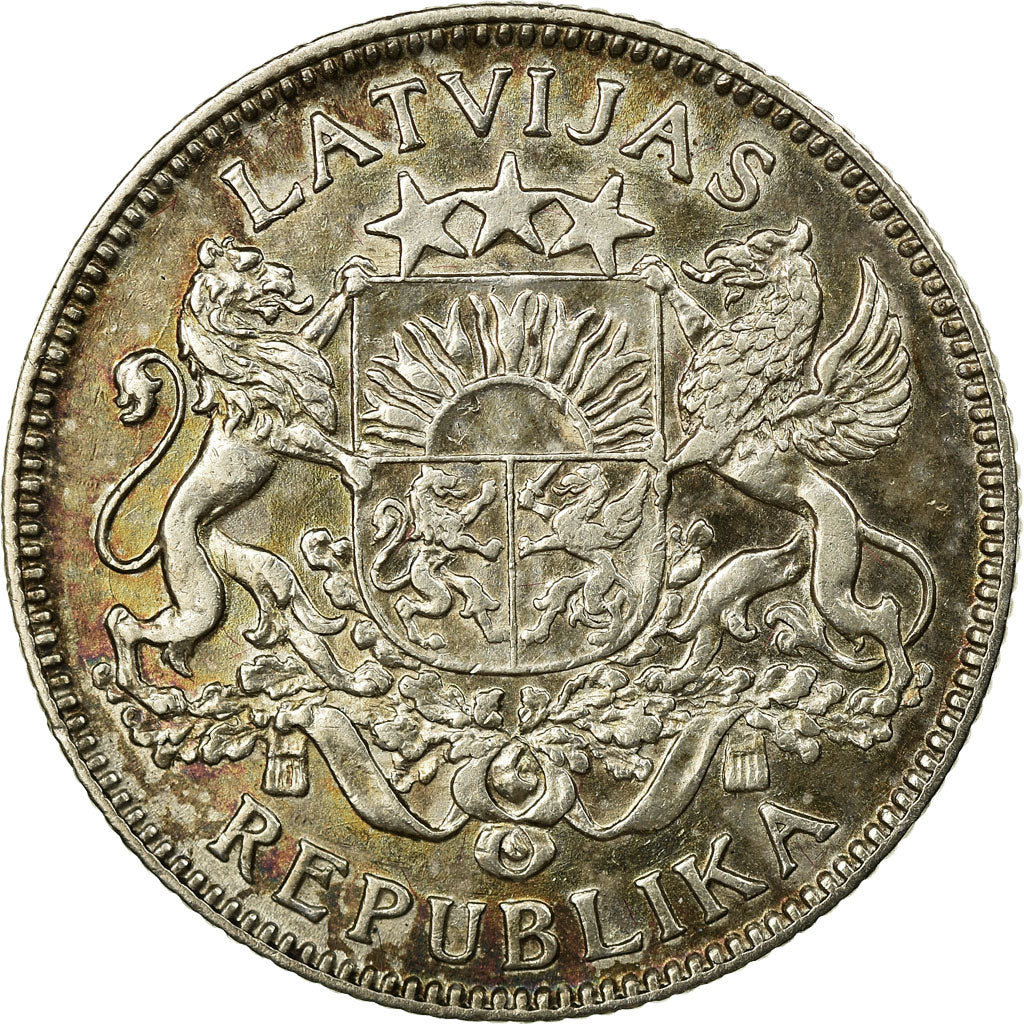 Moneta, Lettonia, Lats, 1924, SPL-, Argento, KM:7