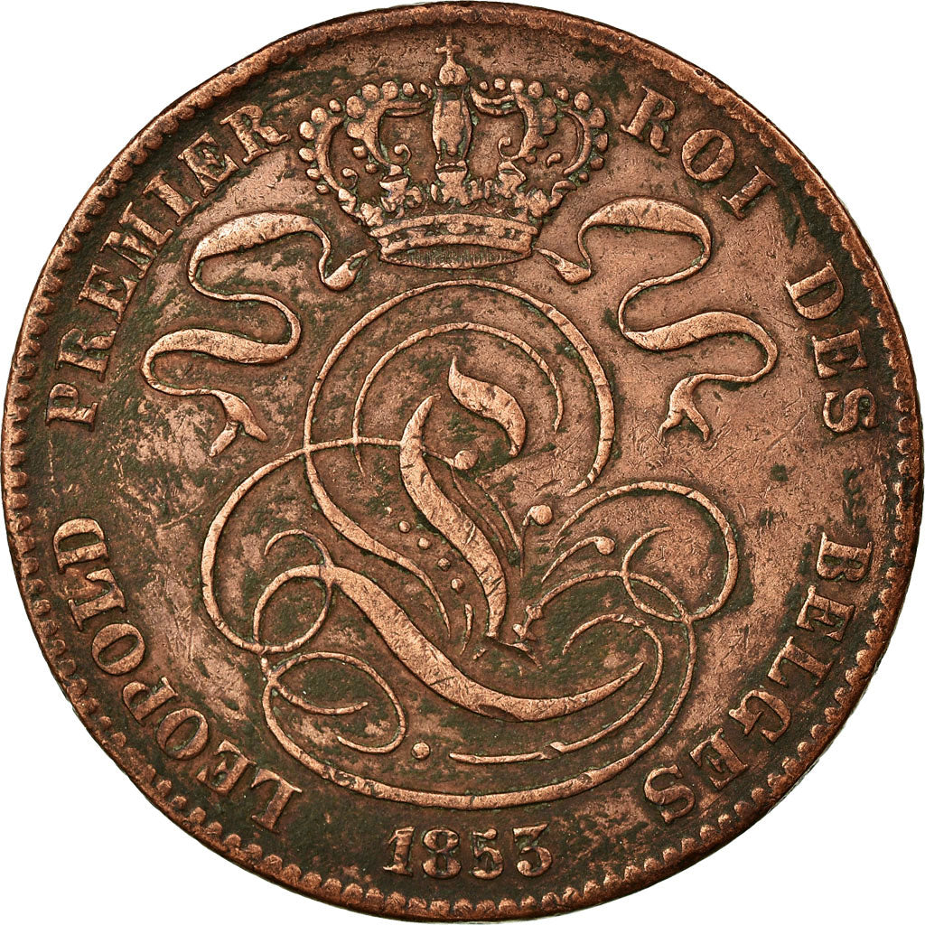 Coin, Belgium, Leopold I, 5 Centimes, 1853, VF(30-35), Copper, KM:5.1
