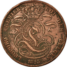 Coin, Belgium, Leopold I, 5 Centimes, 1853, VF(30-35), Copper, KM:5.1