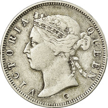 Münze, Hong Kong, Victoria, 20 Cents, 1892, S+, Silber, KM:7