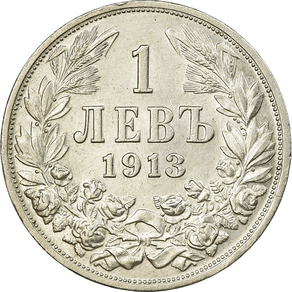Coin, Bulgaria, Ferdinand I, Lev, 1913, AU(55-58), Silver, KM:31