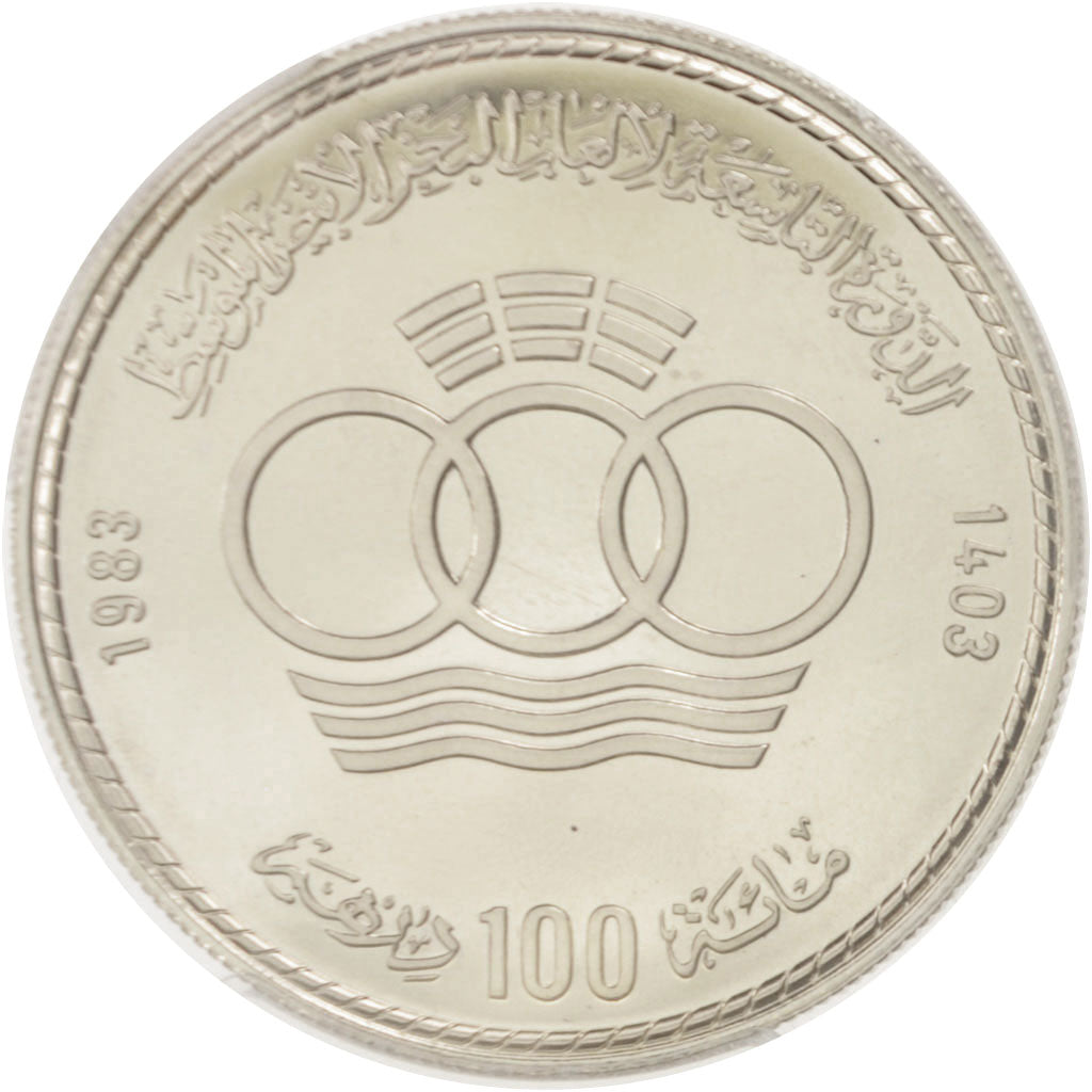 Monnaie, Maroc, al-Hassan II, 100 Dirhams, 1983, PCGS, MS65, FDC, Argent, KM:75