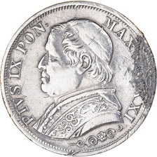 Coin, ITALIAN STATES, PAPAL STATES, Pius IX, Lira, 1866, Roma, EF(40-45)