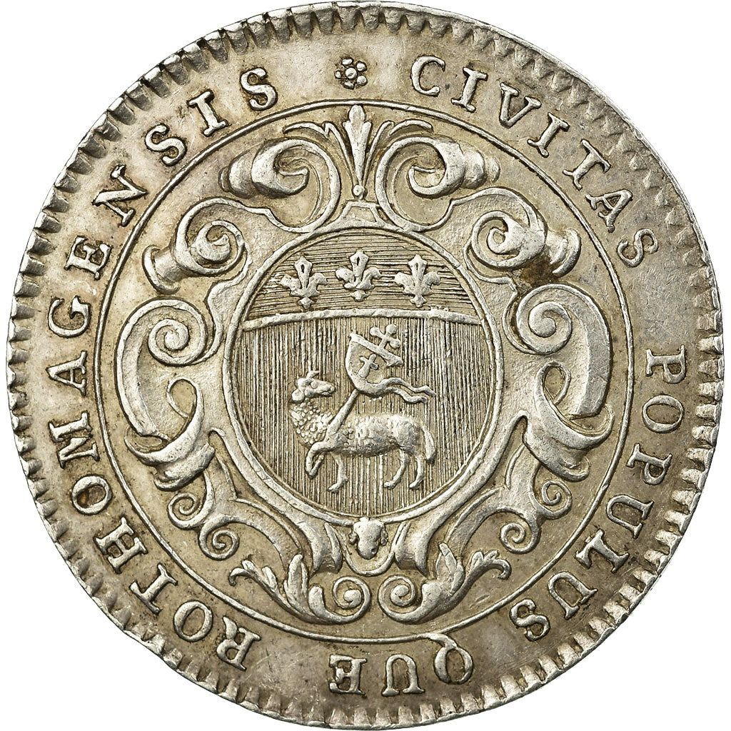 Francia, Token, Louis XV, Ville de Rouen, BB+, Argento, Feuardent:6204