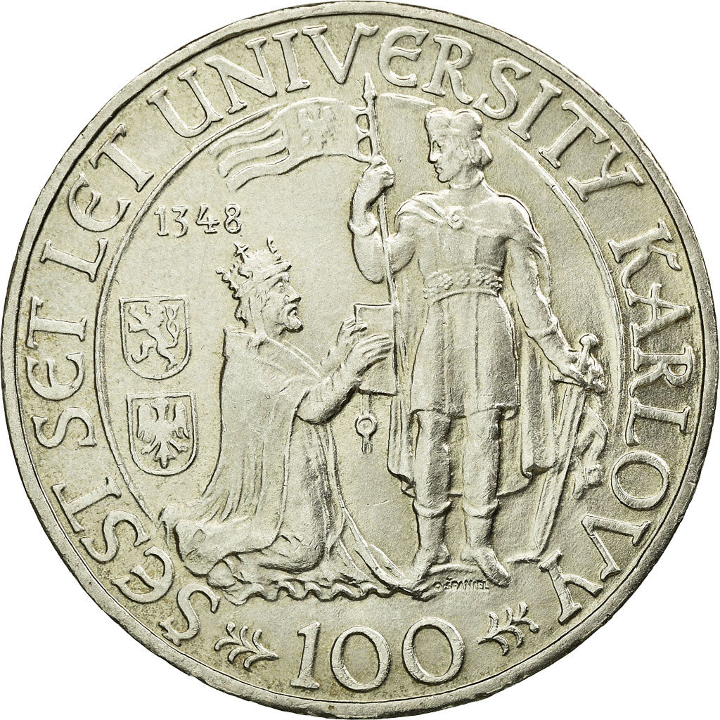Moneta, Cecoslovacchia, 100 Korun, 1948, SPL-, Argento, KM:26
