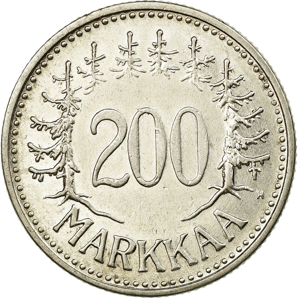 Coin, Finland, 200 Markkaa, 1956, AU(50-53), Silver, KM:42