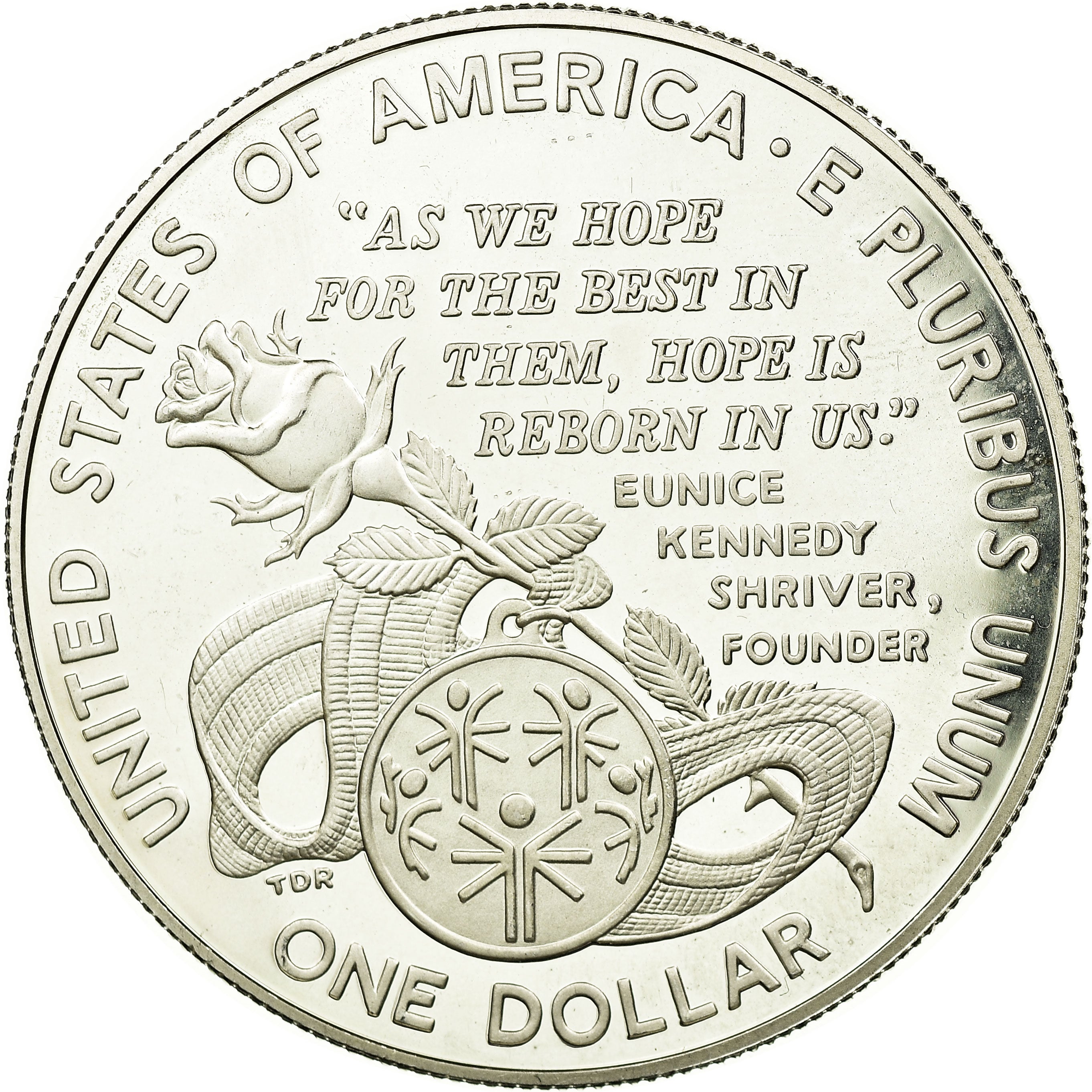 Coin, United States, Dollar, 1995, U.S. Mint, Philadelphia, MS(63), Silver