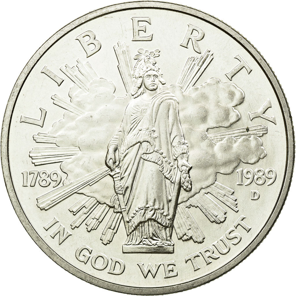 Coin, United States, Dollar, 1989, U.S. Mint, Denver, MS(63), Silver, KM:225