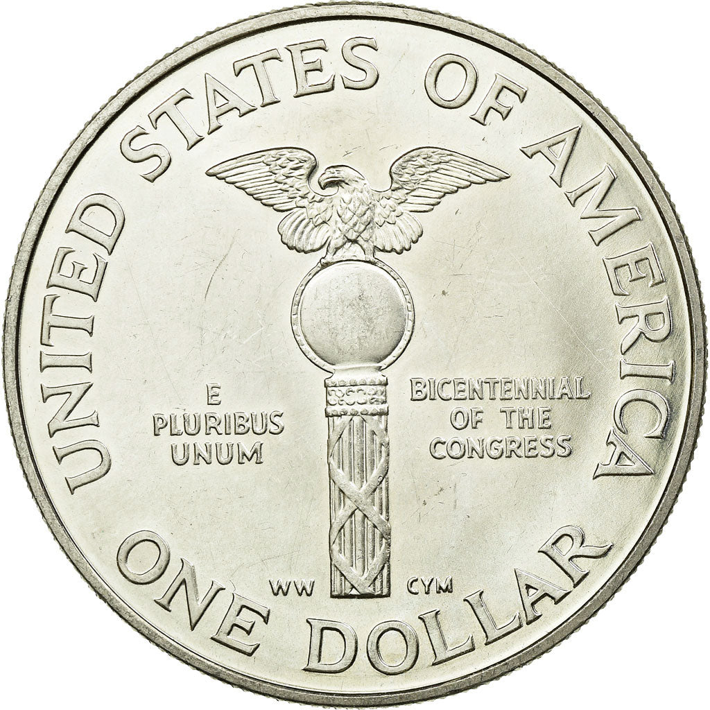 Coin, United States, Dollar, 1989, U.S. Mint, Denver, MS(63), Silver, KM:225