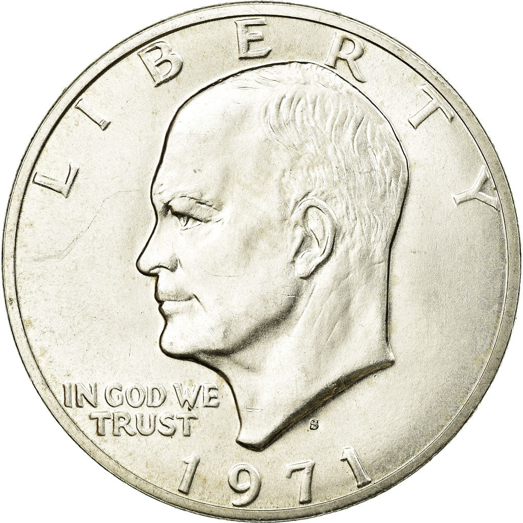 Coin, United States, Eisenhower Dollar, Dollar, 1971, U.S. Mint, San Francisco
