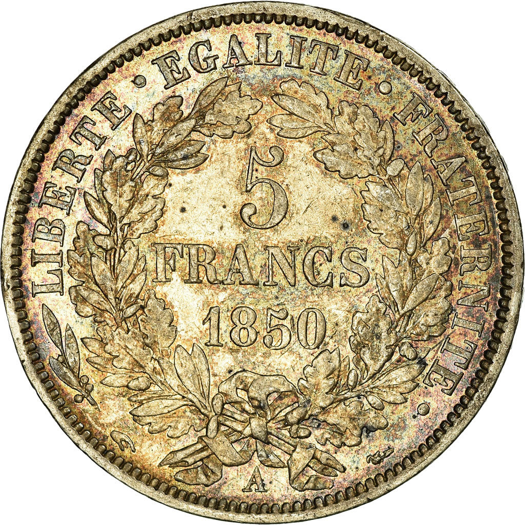 Coin, France, Cérès, 5 Francs, 1850, Paris, EF(40-45), Silver, KM:761.1