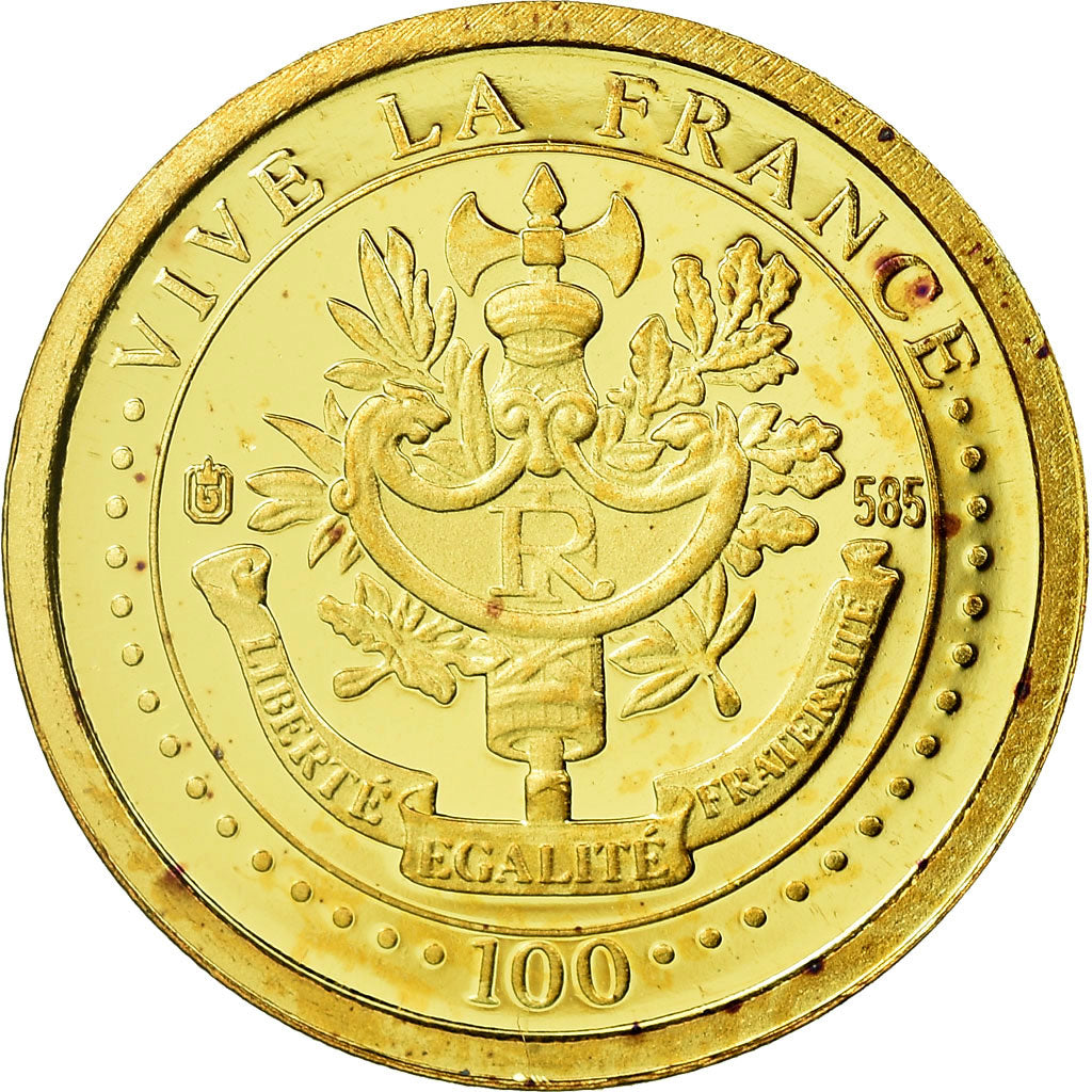 France, Medal, Jean Monnet, History, MS(65-70), Gold