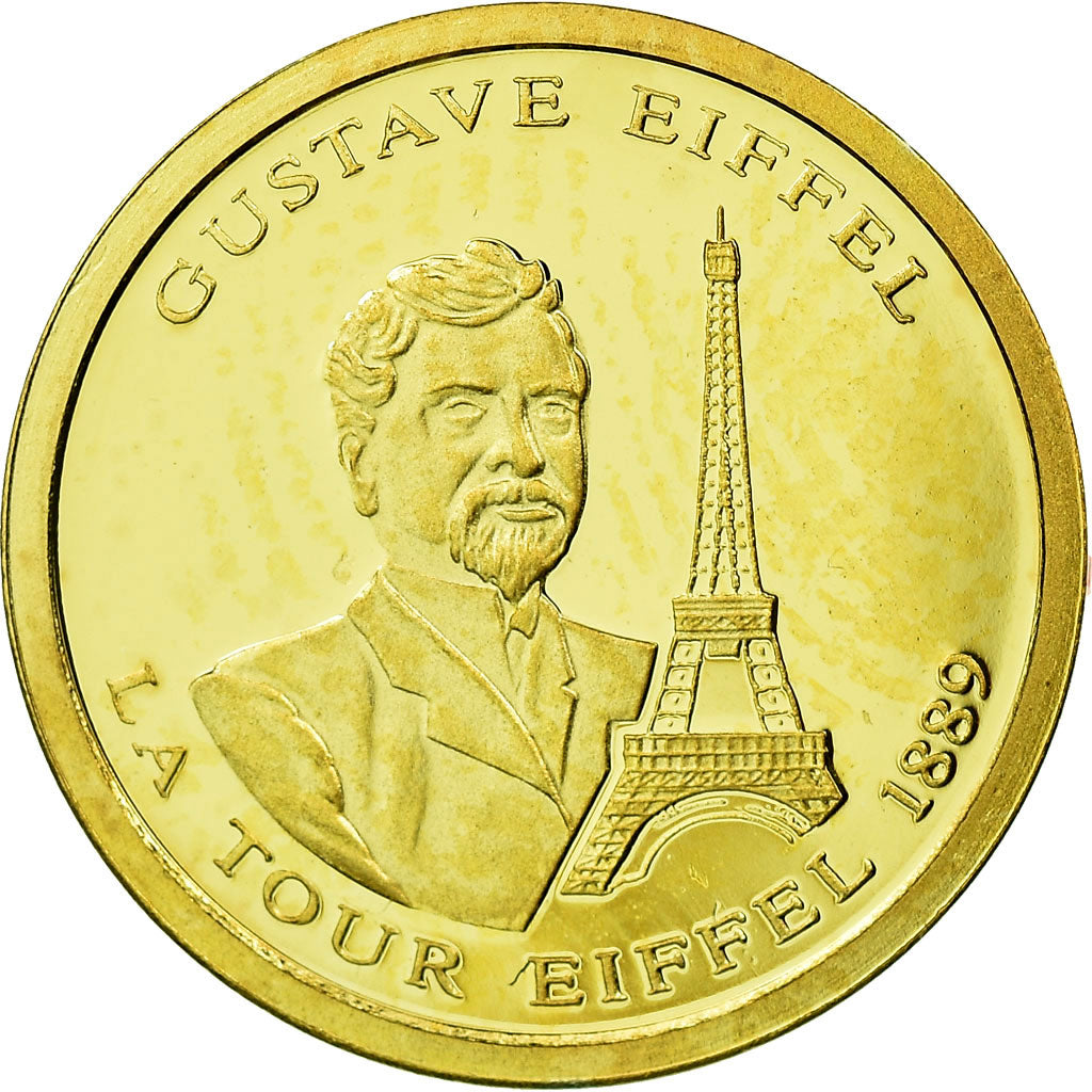 France, Medal, Gustave Eiffel, History, MS(65-70), Gold