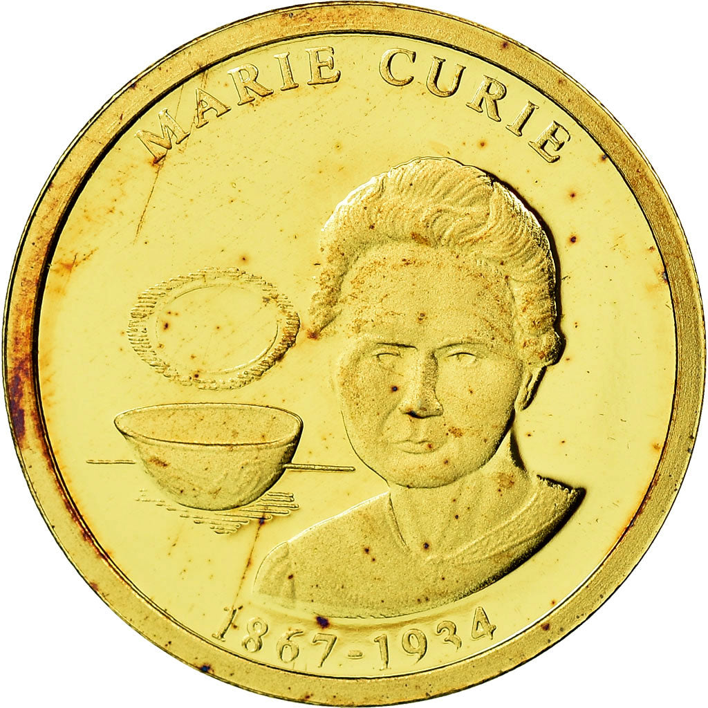 France, Medal, Marie Curie, History, MS(65-70), Gold