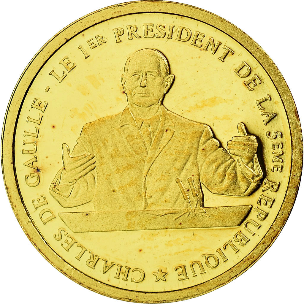 France, Medal, Charles De Gaulle, History, MS(65-70), Gold