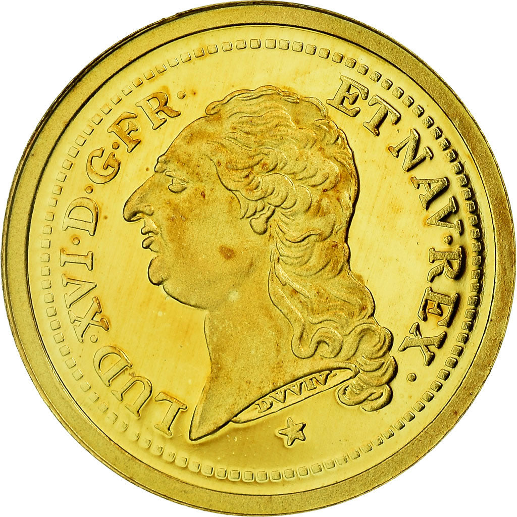 Francja, Medal, Louis XVI, Reproduction Louis D'or, MS(65-70), Złoto