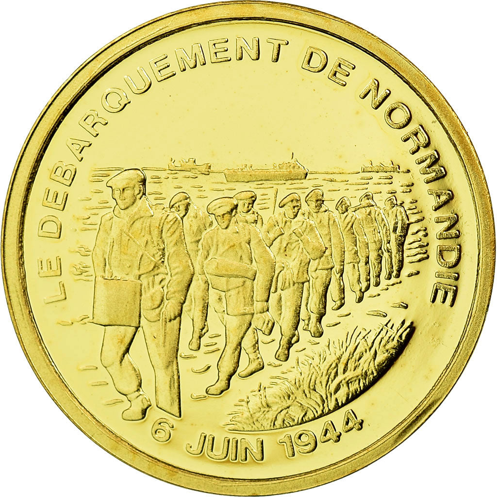 France, Médaille, Le débarquement de Normandie, History, FDC, Or