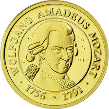 França, Medal, Wolfgang Amadeus Mozart, Artes e Cultura, MS(65-70), Dourado