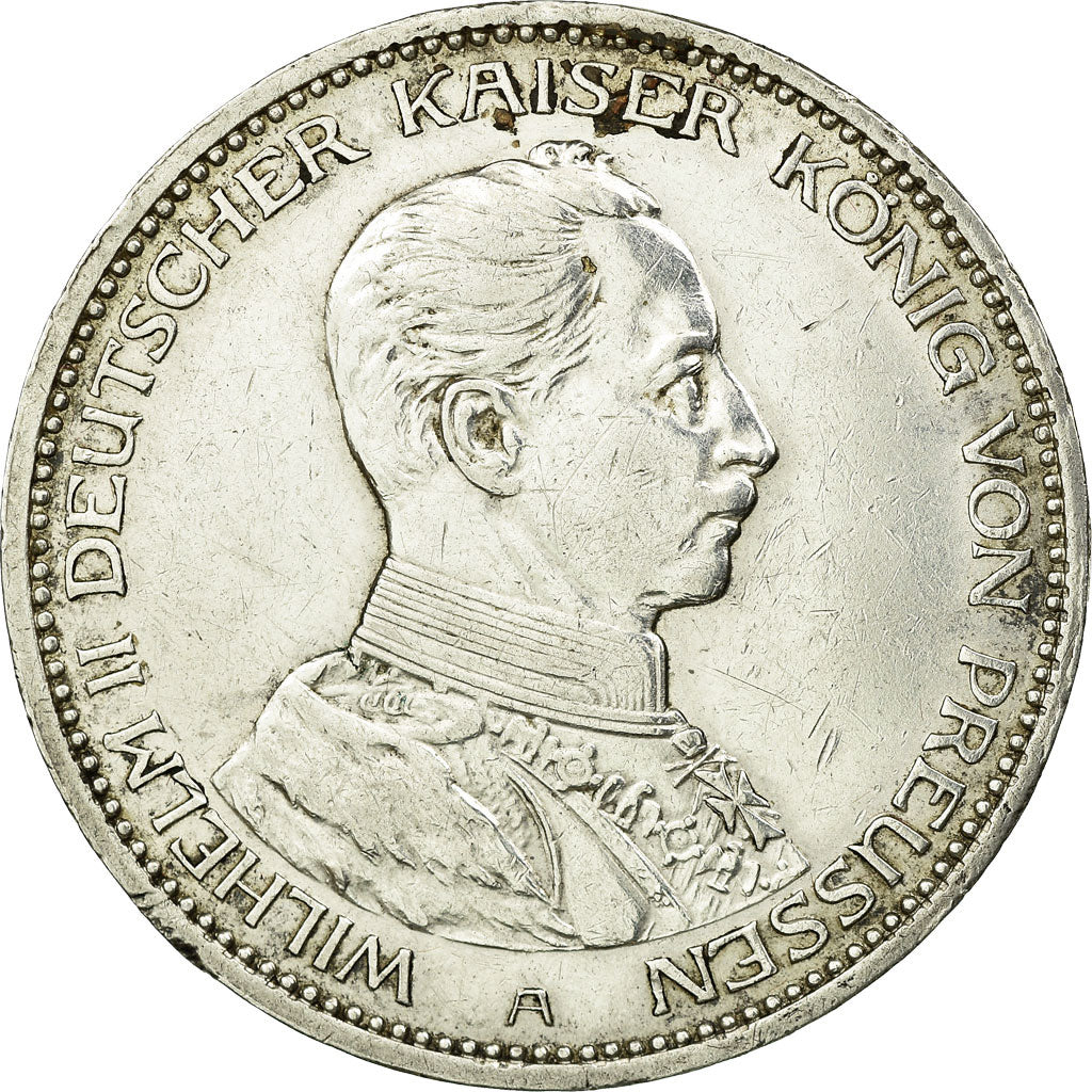 Coin, German States, PRUSSIA, Wilhelm II, 3 Mark, 1914, Berlin, EF(40-45)