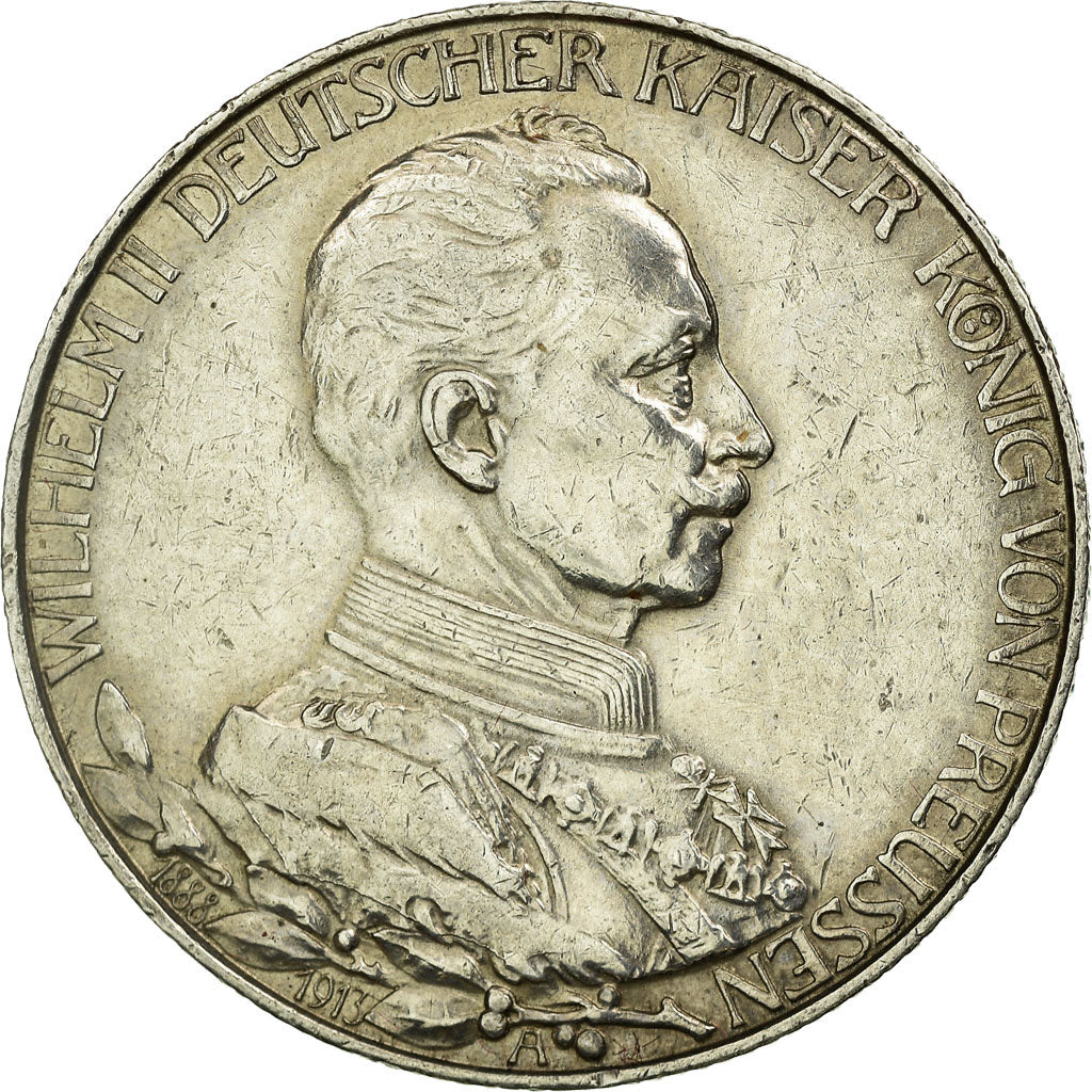 Coin, German States, PRUSSIA, Wilhelm II, 2 Mark, 1913, Berlin, EF(40-45)
