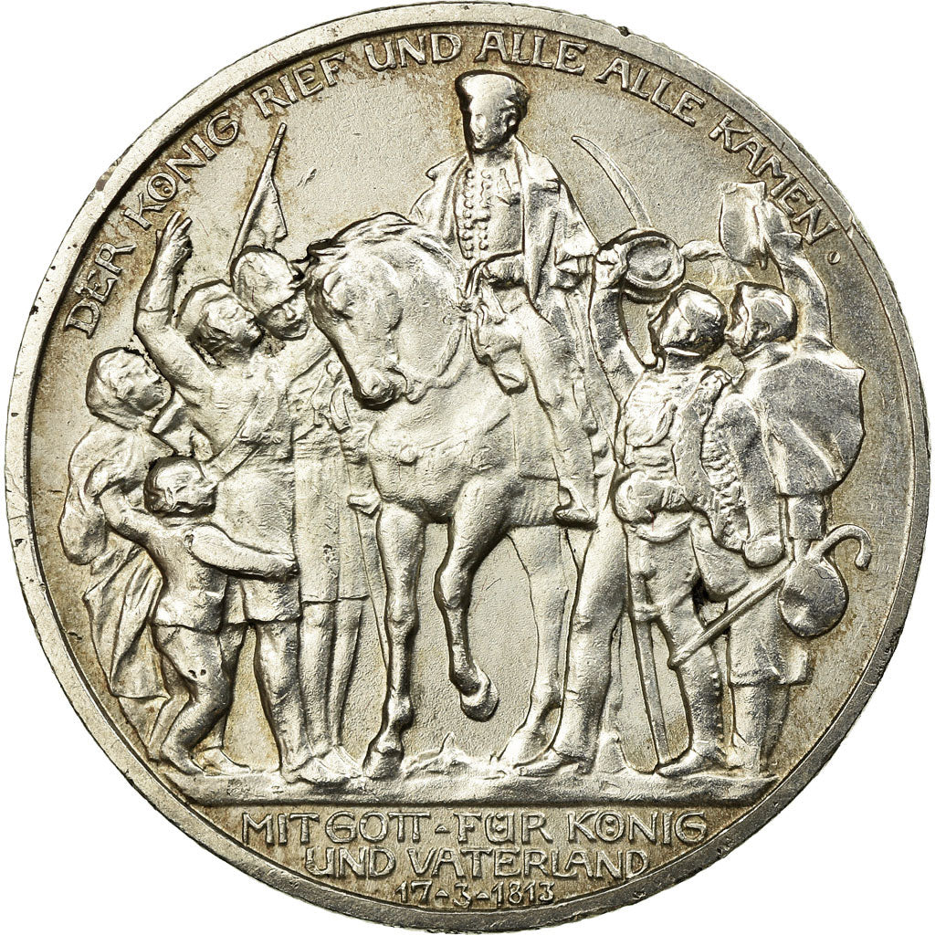 Coin, German States, PRUSSIA, Wilhelm II, 2 Mark, 1913, Berlin, AU(50-53)
