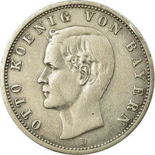 Moneda, Estados alemanes, BAVARIA, Otto, 2 Mark, 1899, Munich, BC+, Plata