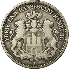 Coin, German States, HAMBURG, 2 Mark, 1876, Hamburg, VF(20-25), Silver, KM:604