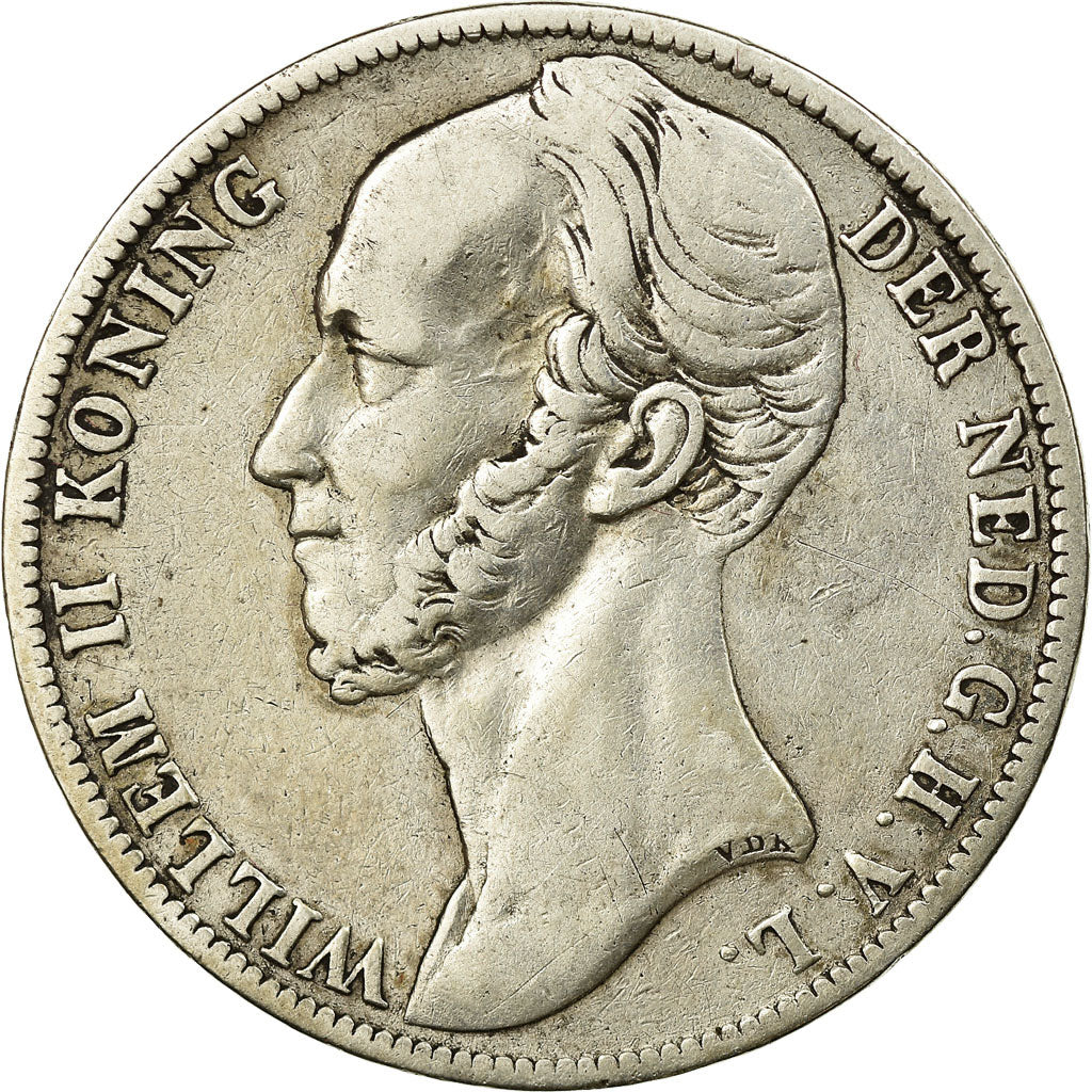 Coin, Netherlands, William II, Gulden, 1846, Utrecht, VF(30-35), Silver, KM:66
