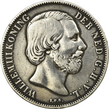 Coin, Netherlands, William III, Gulden, 1863, Utrecht, VF(30-35), Silver, KM:93