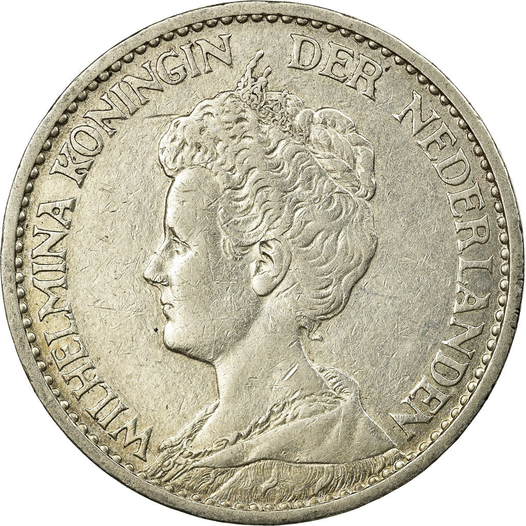 Coin, Netherlands, Wilhelmina I, Gulden, 1914, EF(40-45), Silver, KM:148