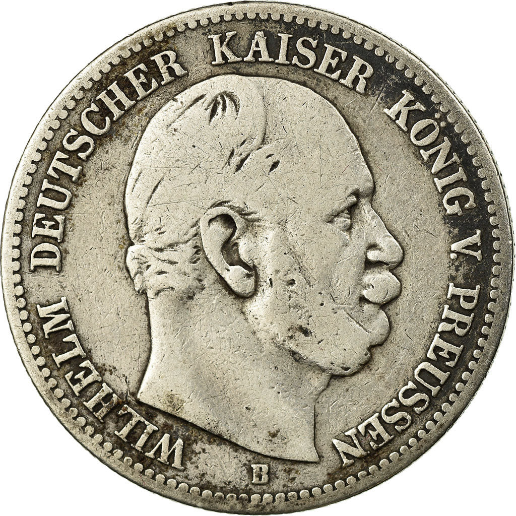 Coin, German States, PRUSSIA, Wilhelm I, 2 Mark, 1876, Bayreuth, VF(20-25)