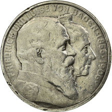 Moneta, Stati tedeschi, BADEN, Friedrich I, 2 Mark, 1906, Karlsruhe, MB+