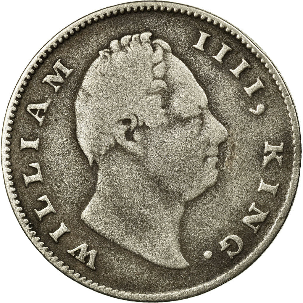 Coin, INDIA-BRITISH, William IV, Rupee, 1835, Bombay, VF(30-35), Silver